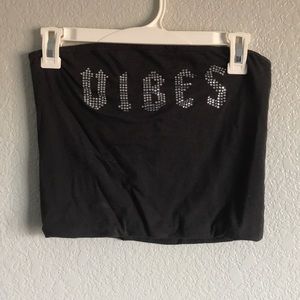 “Vibes” Rhinestone Tube Top